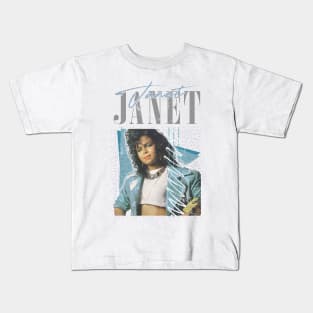 Janet / 80s Aesthetic Retro Fan Design Kids T-Shirt